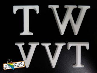 Losse plexiglas letters geschikt voor beton gietwerk